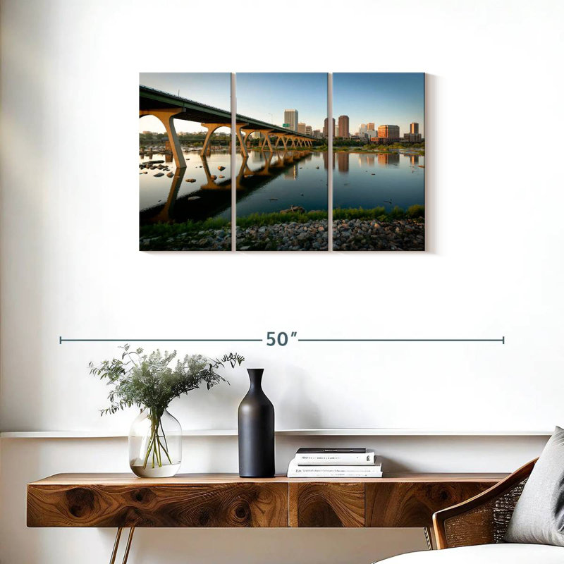 Rorry Manchester Bridge Reflection, 20" H x 33" W