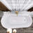 67" Glossy White Acrylic Freestanding Soaking Bathtub