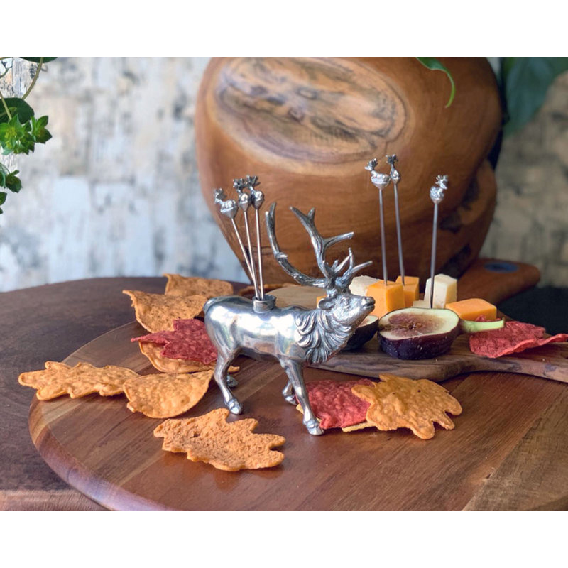 Lodge 7 Piece Elk Pewter Cheese Marker Set
