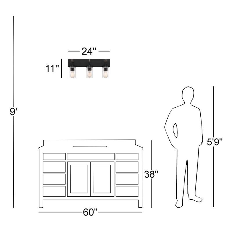 Adal 3 - Light Dimmable Vanity Light
