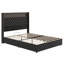 Lit plateforme avec tête de lit haute capitonnée, décoration de rivet, veilleuse, charge USB et tablette de tête de lit-1260504325-1260504323