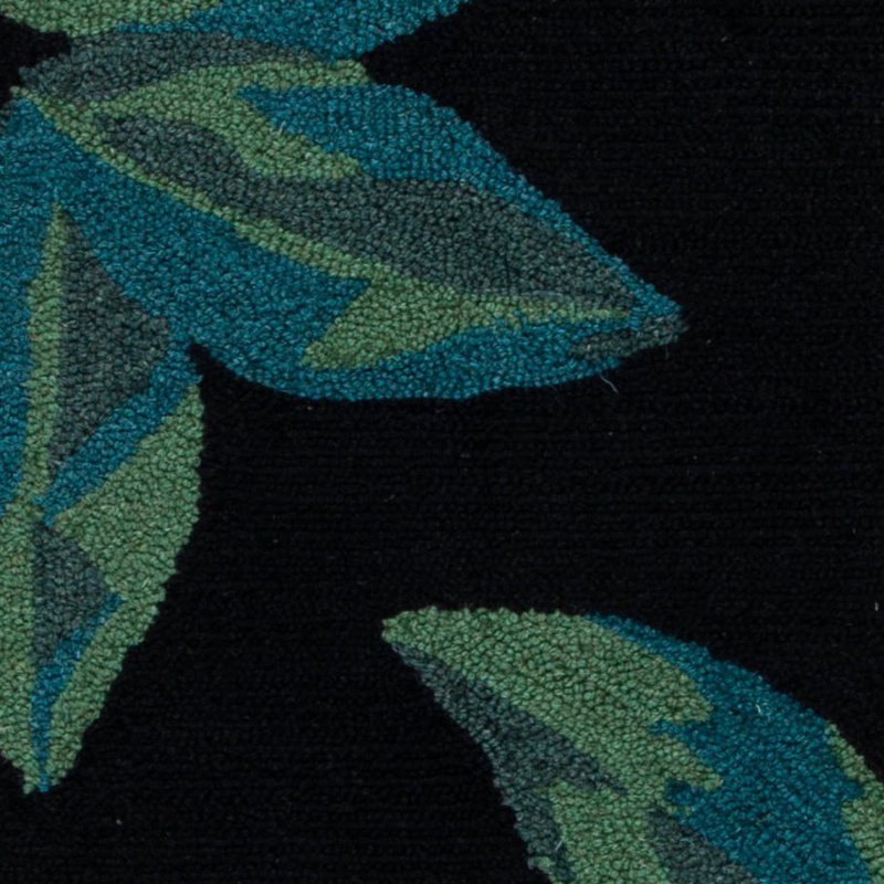 Tapis en laine crocheté à la main à motif floral Hogle, Rond 8 pi