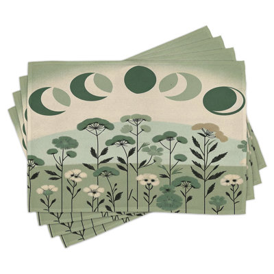 Polyester Floral Rectangle Placemat