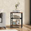 Table de chevet en acier brun rustique