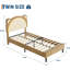 Lit plateforme simple pour enfant avec tête de lit ajustable et lumières DEL, conception tapissée d'ours, brun-6369233-6369232