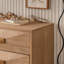 Commode 6 tiroirs, commodes et commodes modernes, meuble télé, commode en bois clair pour chambre à coucher, salon, couloir