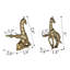 Oversized 6 Piece Metal Sitting And Standing Giraffe Novelty Knob Multipack