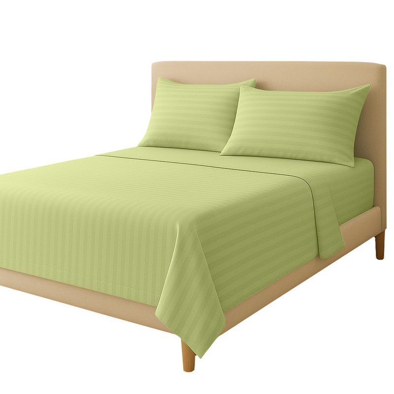 Ensemble de draps 100% coton American Home, Ensemble de draps pour lit double avec 2 taies d'o, Sauge