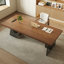 Bureau d'écriture rectangulaire en bois massif brun noisette-1426406114