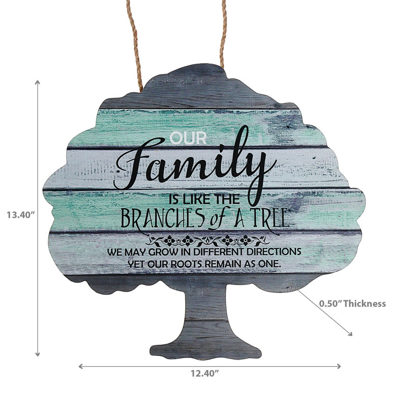 Décoration murale MDF «Family Is Like Branches of Tree»