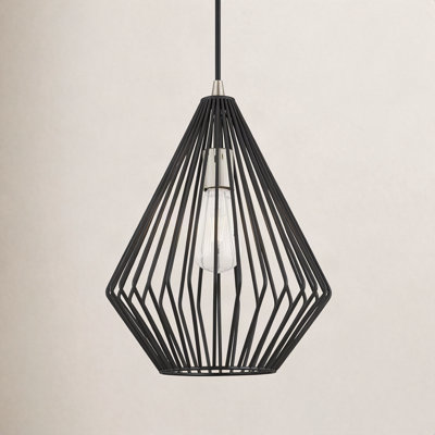 Garfield Single Light Metal Steel Dimmable Pendant