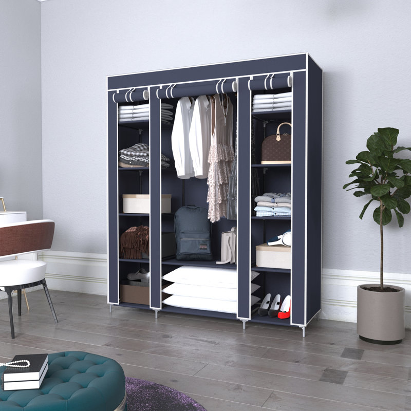 Gelb 150cm Portable Wardrobe, Grey