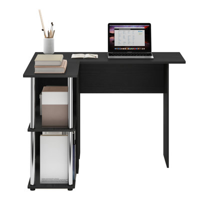 41.14'' W L-Shaped Computer Desk with Bookshelf