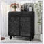 Armoire d'appoint Art avec 2 portes, buffet avec rangement décoratif patiné pour le vestibule et le salon