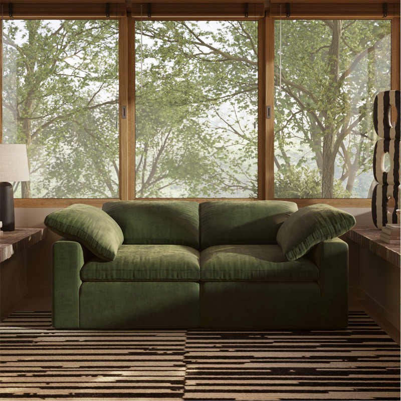 Wonardo 79'' Upholstered Sofa, Sagano Green