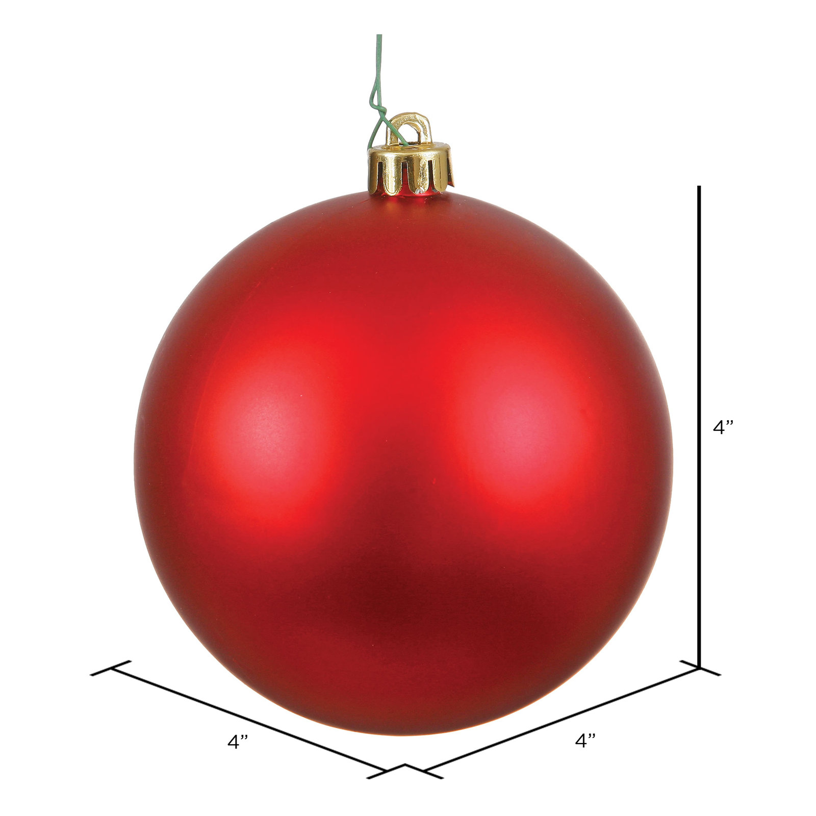 The Holiday Aisle® 4" Shatterproof Bauble, Red