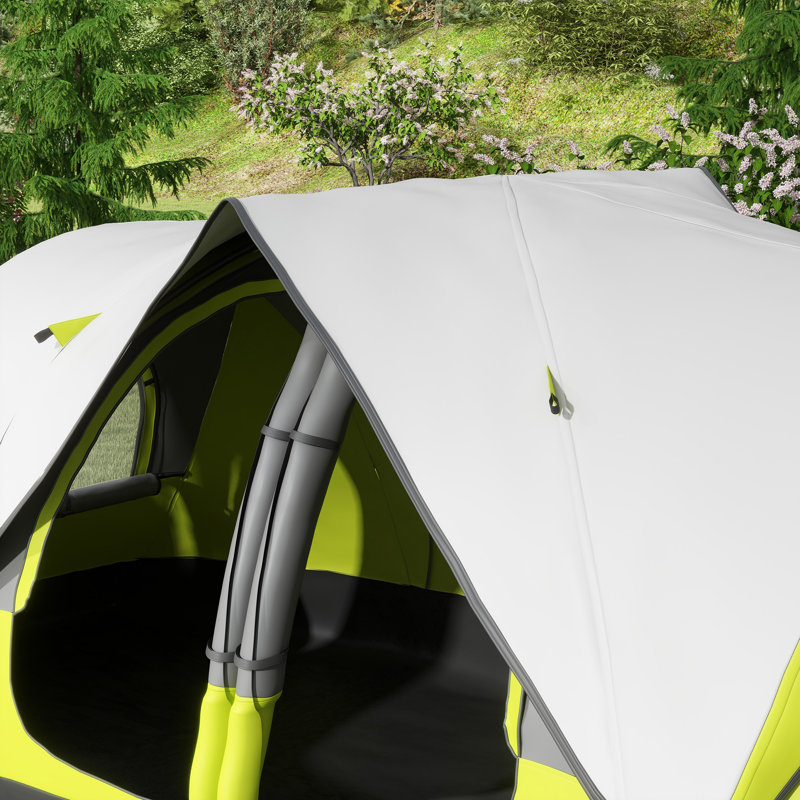 Outsunny 2 Bedroom Camping Tent for 6 Man 450L x 215W x 180H cm