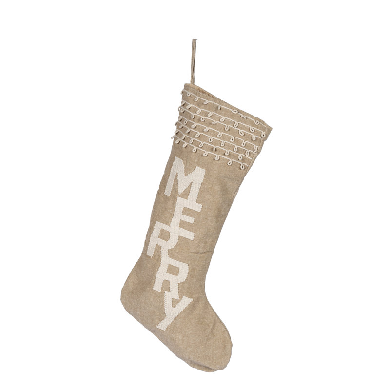 Chaussette de Noël polie 21,6 po L