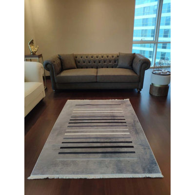 Tapis en coton Landree avec envers antidérapant