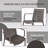 Indoor And Outdoor Armchair, Modern Stackable Plastic With Ergonomic Slatted Back Design, All-Weather PP Material-1125123512