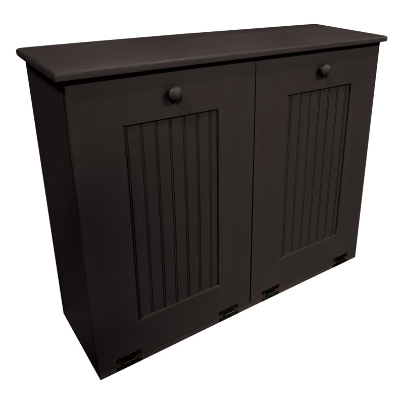 Poubelle multi-compartiments inclinables 13 gallons inclinable, Noir Uni