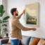 Houses and Mountains Scandinavian - Wrapped Canvas-93386568-93386547