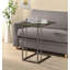 Table d'appoint extensible en forme de C, gris vieilli