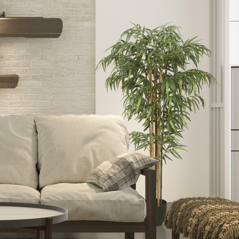 Arbre de bambou artificiel vert 6 pi