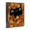 «Whimsical Cat Peeking Fall Leaves», giclée encadrée, design par Gabriela Avila