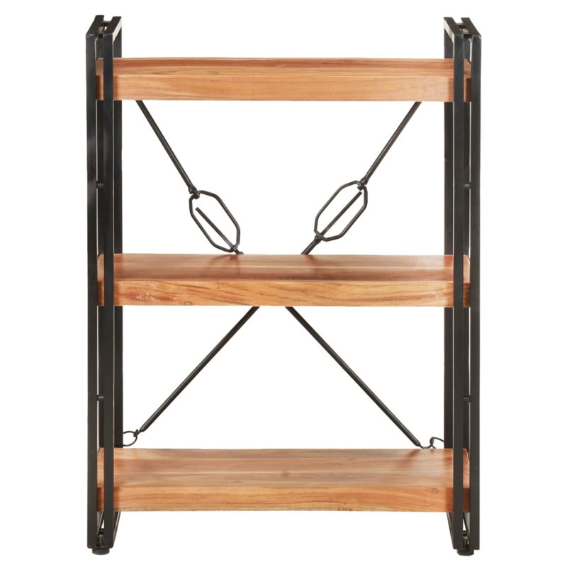 Bibliothèque en bois de manguier massif, Brun, H 15,7 po x l 11,8 po x P 31,5 po