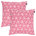 White/Pink Geometric