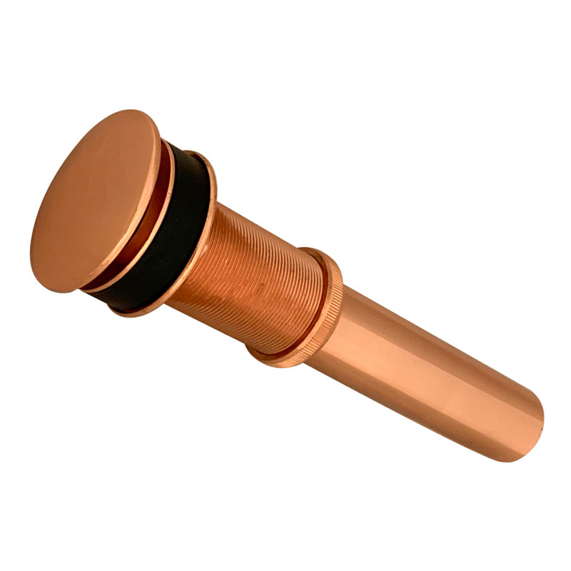 Drain escamotable pour lavabo de salle de bain 1,5 po - Cuivre poli