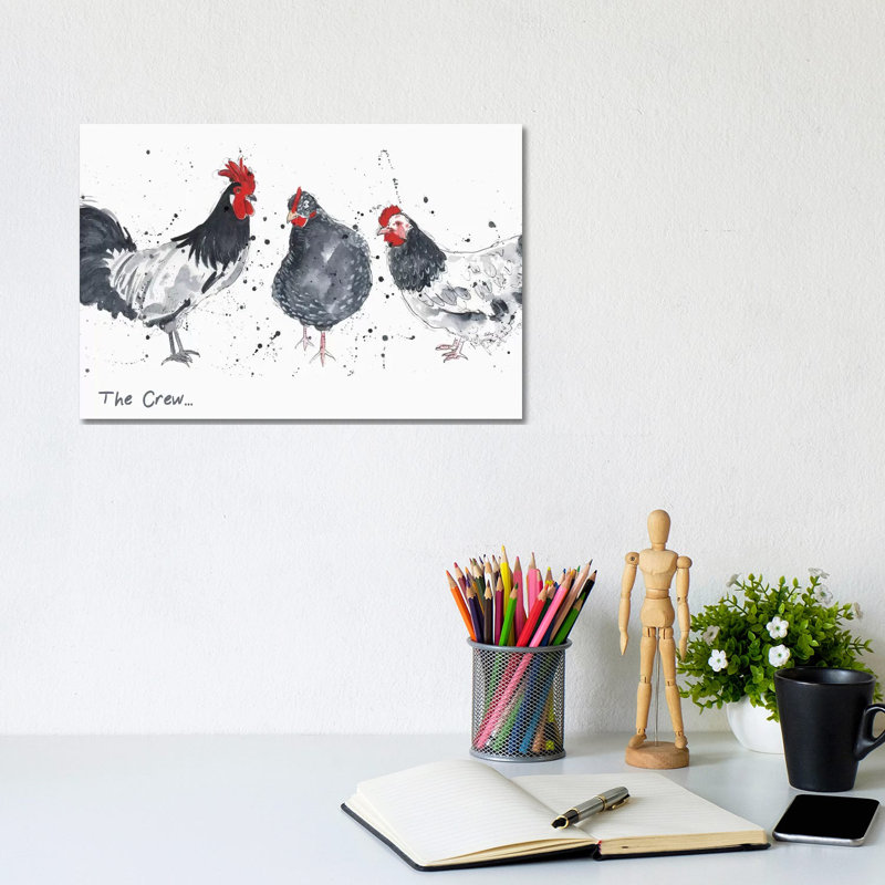 The Crew by Michelle Campbell - Wrapped Canvas Painting, 20.32cm H x 30.48cm W x 1.91cm D