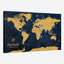 Carte du monde personnalisée avec punaise - or-639123867-638043450