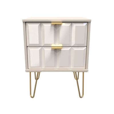 Allem 2 Drawer Bedside Cabinet (Ready Assembled)