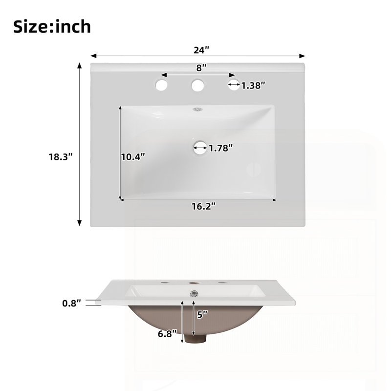 Meuble-lavabo 24 po avec lavabo