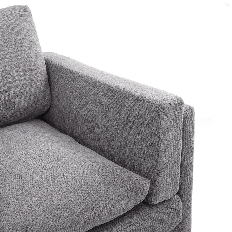 Canapé 3 places 79,5 po Modern, Gris clair