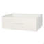 Commode 5 tiroirs avec grands tiroirs en tissu, blanc