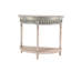 Console demi-lune en métal beige Polson 36 po x 15 po x 32 po