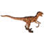 Statue de dinosaure de taille jurassique Deinonychus