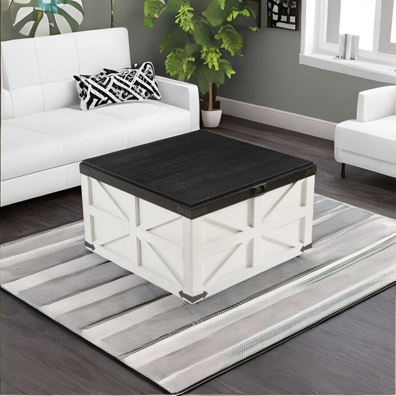 Table basse simple Deondrey, Blanc