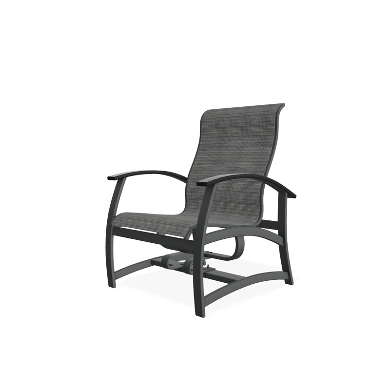 Belle Isle Outdoor Lounge Chair, Graphite, Destiny Steel