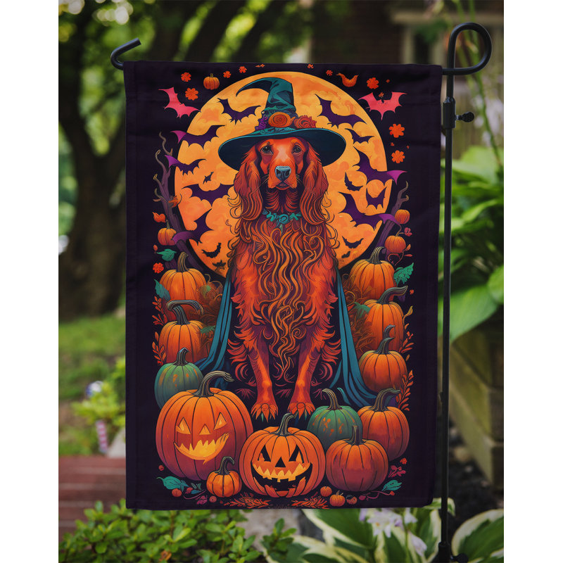Drapeau de jardin d'Halloween en polyester Jamerian, 15,5 po x 11,25 po