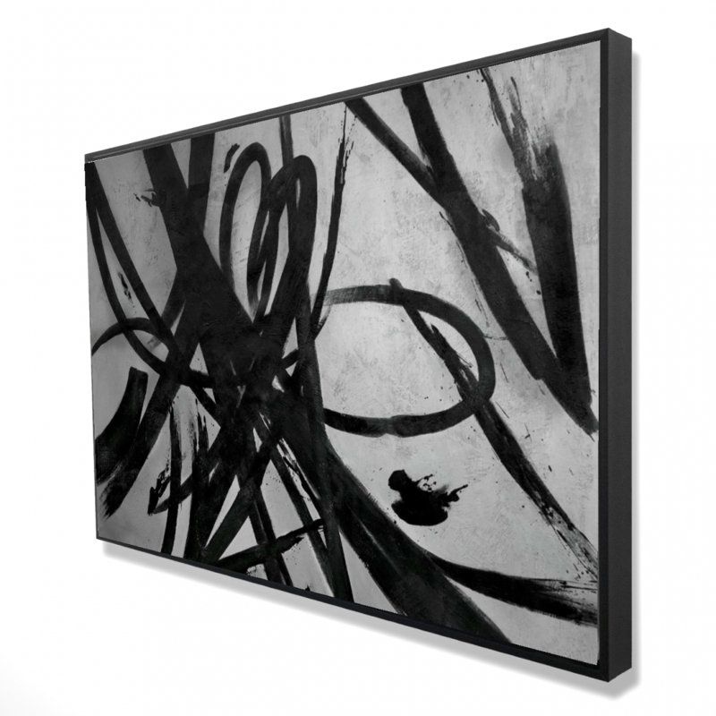 Circular Strokes Print On Canvas, 24" H x 36" W