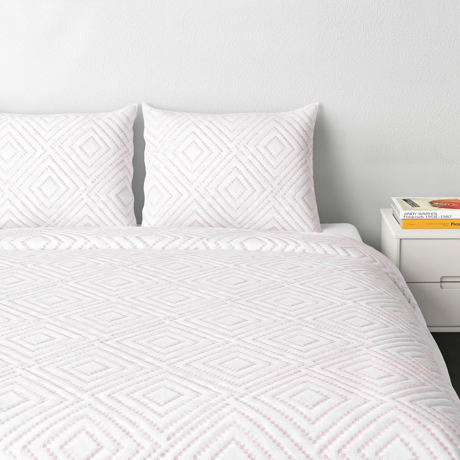 House Cotton Quilt Set, Pink, Twin/Twin XL Quilt + 1 Sham