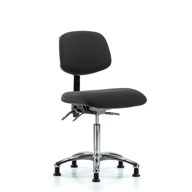 Beatrice ESD Fabric Task Chair, Black, Glides, Not Included