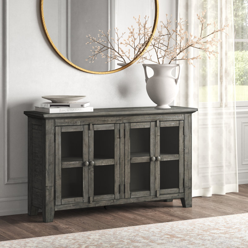 Kelvin 54" Acacia Solid Wood Sideboard, Stone