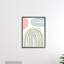 Abstrait arc-en-ciel et soleil rose à pois par Elizabeth Medley - impression-62162600-62162601