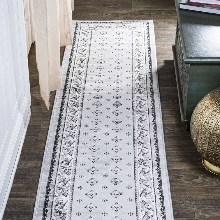 Justice French Border Light Gray/Cream Rug