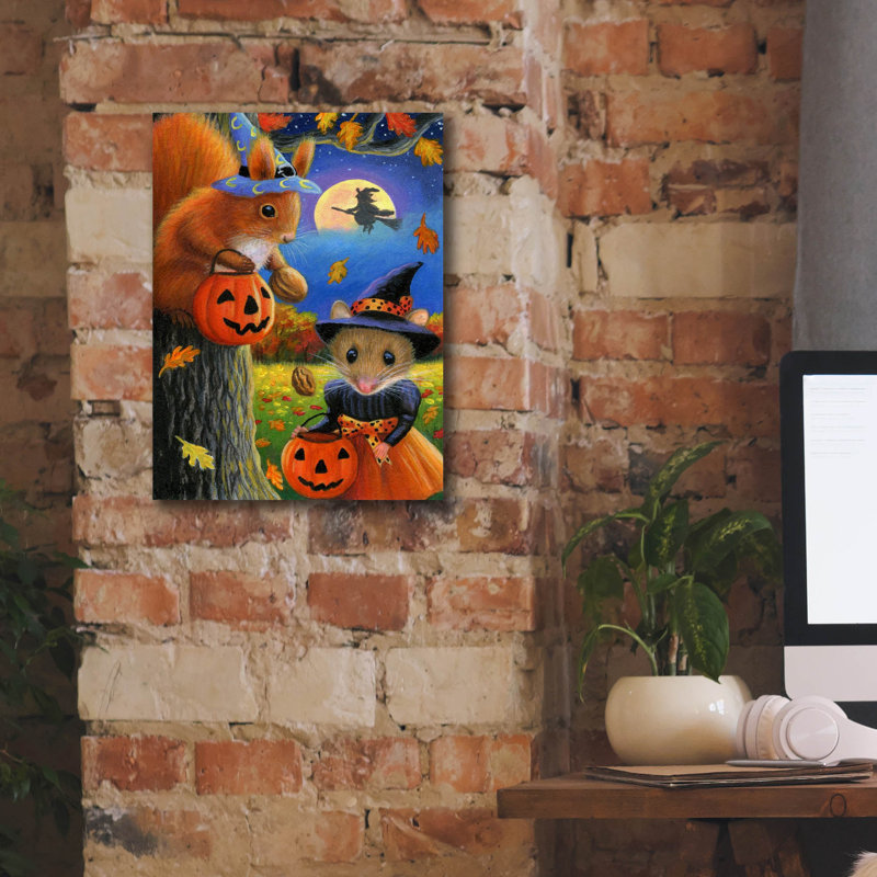 «Nuts For Halloween1» par Bridget Voth, H 16 po x l 12 po x P 0,75 po